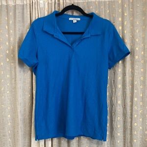 Women’s aqua blue polo shirt- Large